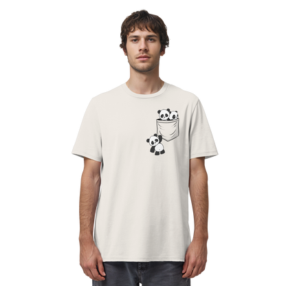 Kawaii Pandas in der Tasche - Organic Shirt