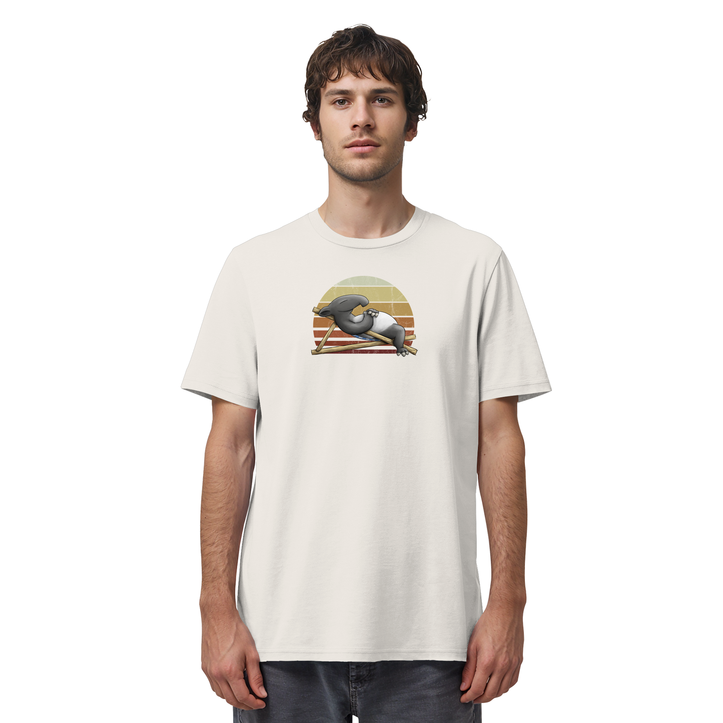 Lässiger Retro Sundown Tapir - Organic Shirt