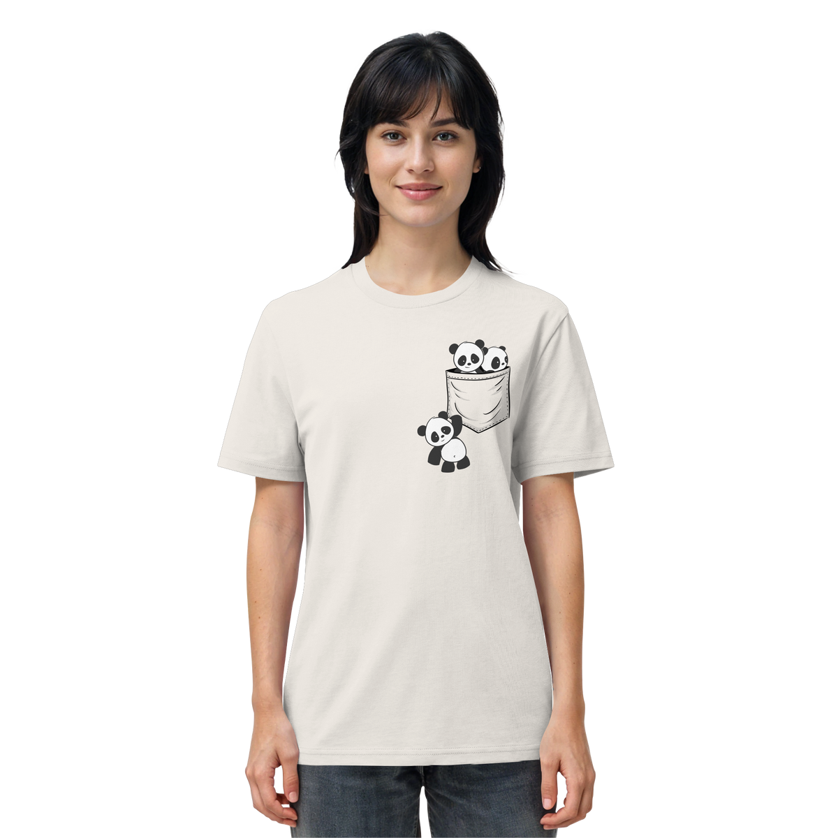 Kawaii Pandas in der Tasche - Organic Shirt