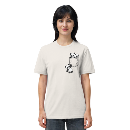 Kawaii Pandas in der Tasche - Organic Shirt