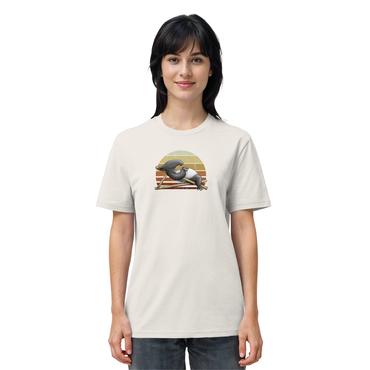 Lässiger Retro Sundown Tapir - Organic Shirt