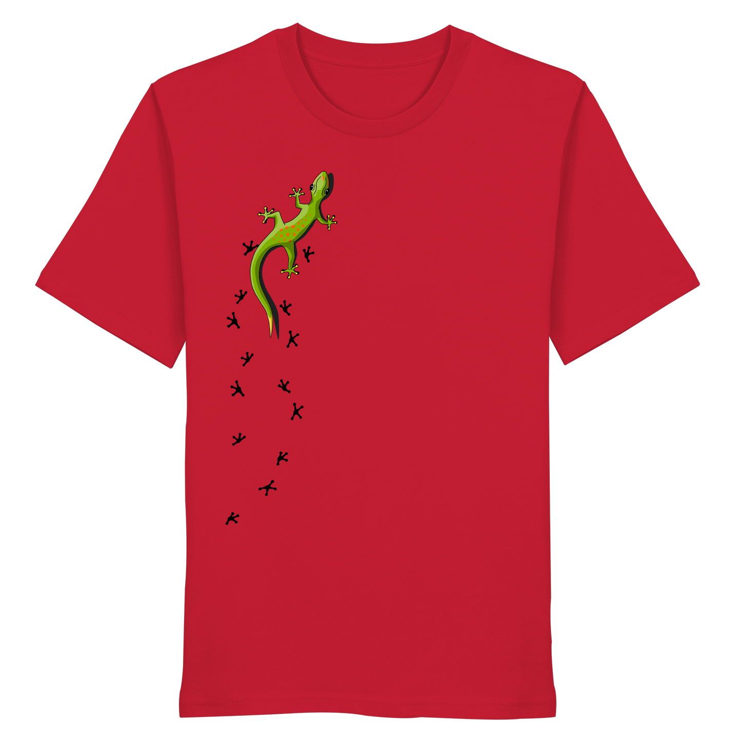 Kletternder Gecko mit Spuren - Organic Shirt