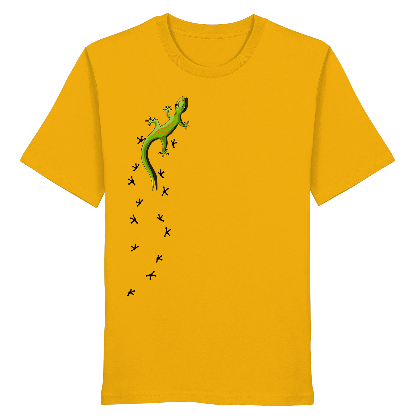 Kletternder Gecko mit Spuren - Organic Shirt