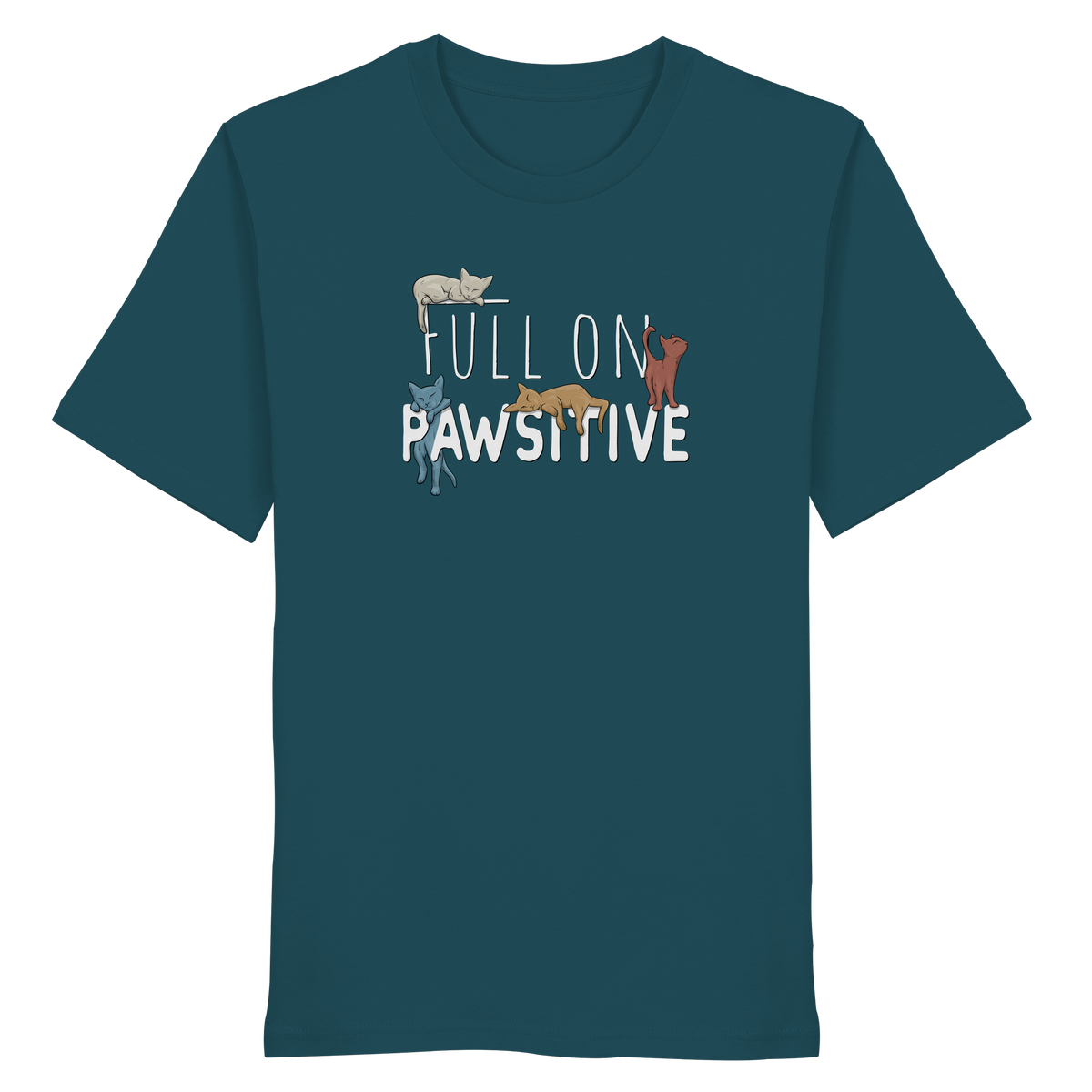 Full On Pawsitive! Gechillte Katzen - Organic Shirt