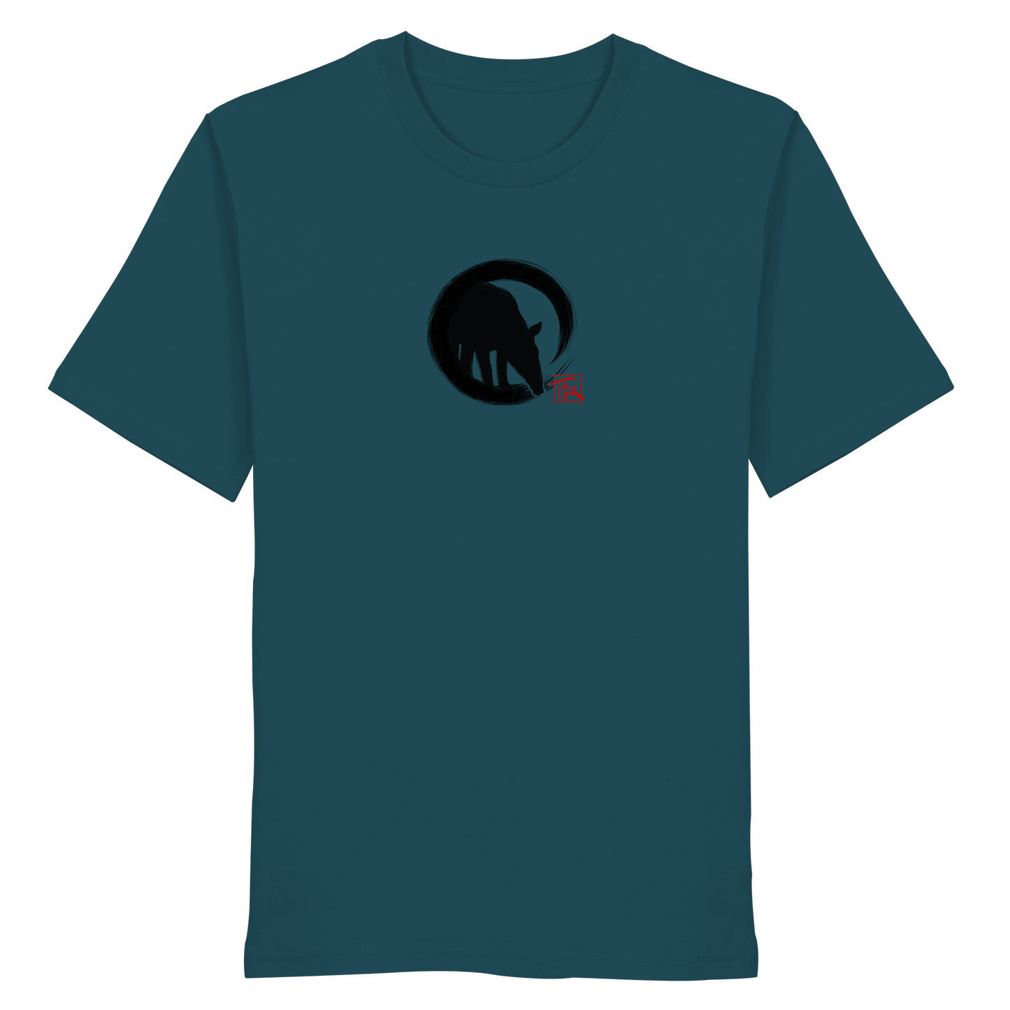 Zen Tapir im japanischen Enso Kreis - Organic Shirt
