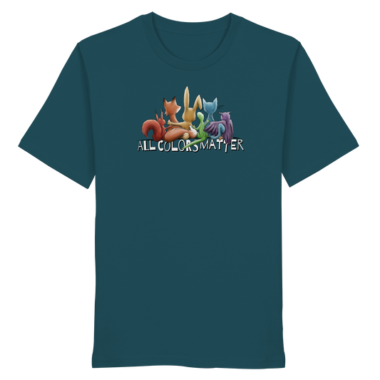 All Colors Matter! Regenbogen Tiere für Vielfalt - Organic Shirt