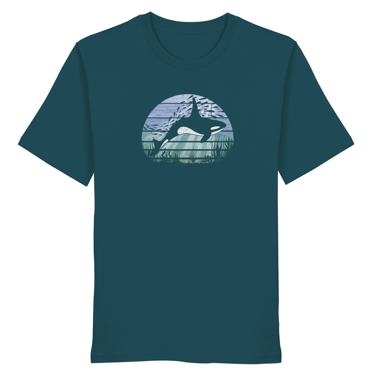 Retro Tiefsee Schwertwal Orca - Organic Shirt