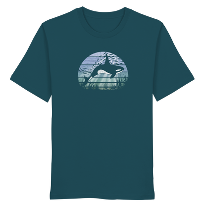 Retro Tiefsee Schwertwal Orca - Organic Shirt