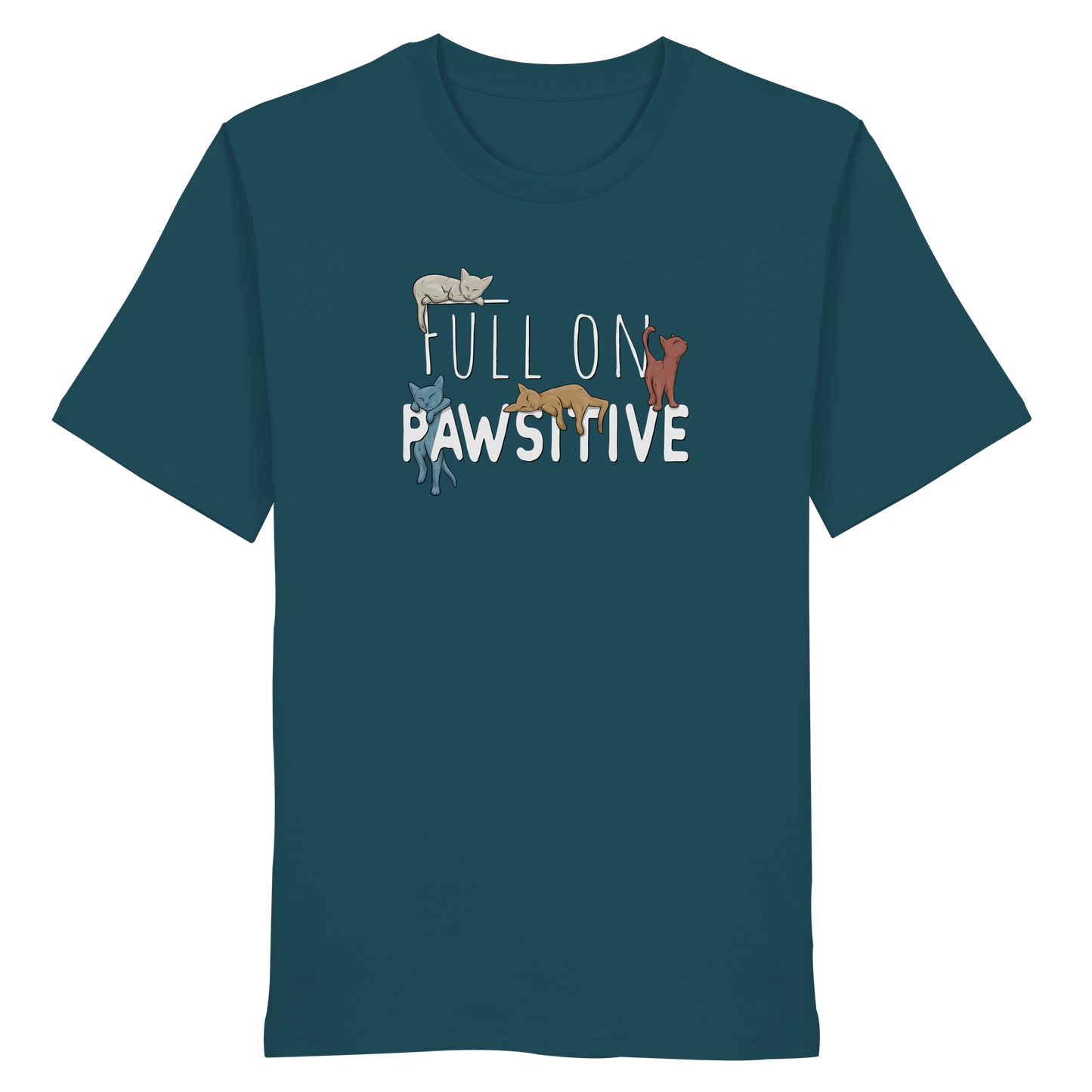 Full On Pawsitive! Gechillte Katzen - Organic Shirt
