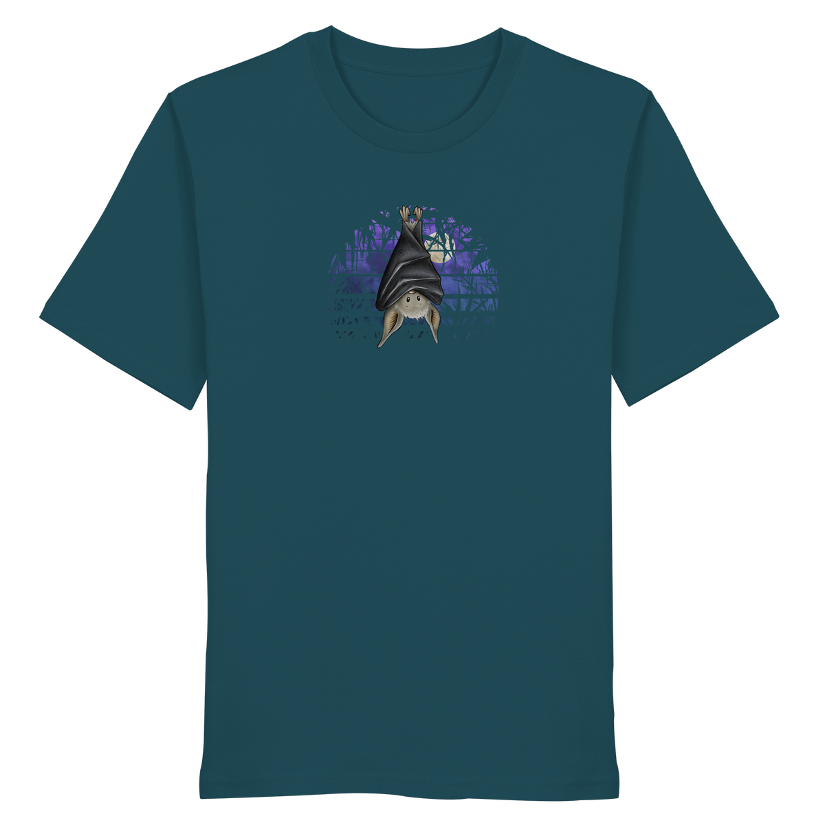 Fledermaus in blauer Nacht - Organic Shirt