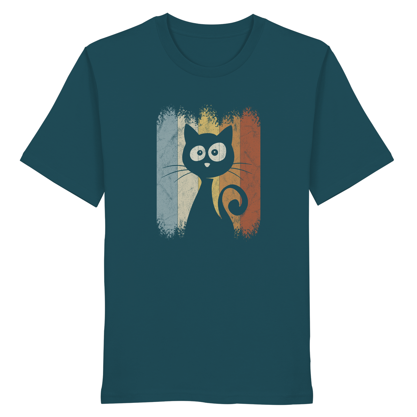 Retro Katze Silhouette - Organic Shirt