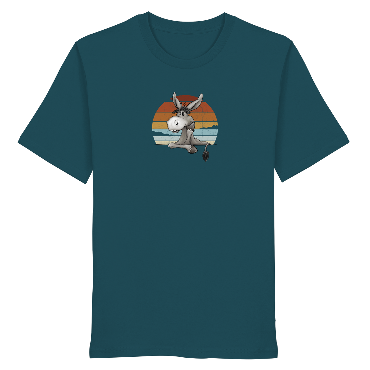 Lässiges Maultier Retro Esel - Organic Shirt
