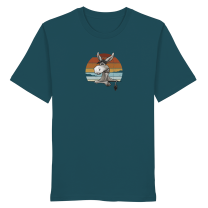 Lässiges Maultier Retro Esel - Organic Shirt