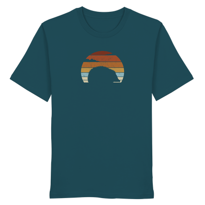 Retro Igel Silhouette im Sonnenuntergang - Organic Shirt
