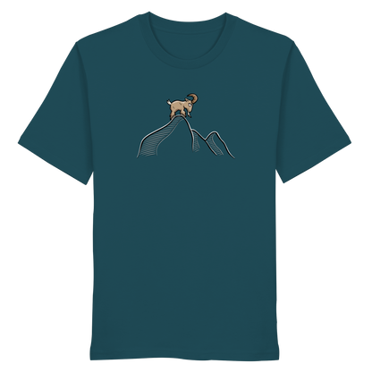 Ziegenbock in den Bergen - Organic Shirt