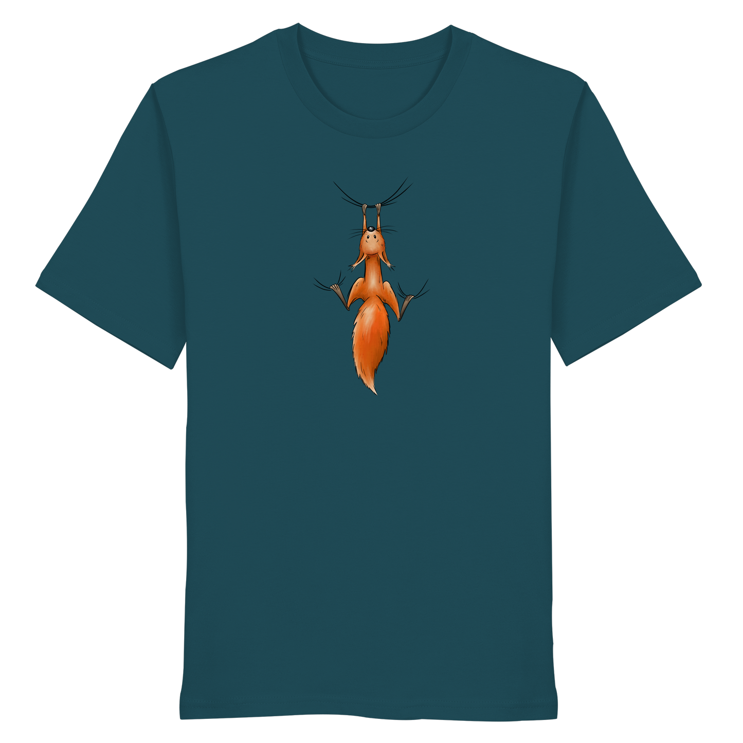 Rotes Eichhörnchen hängt ab - Organic Shirt