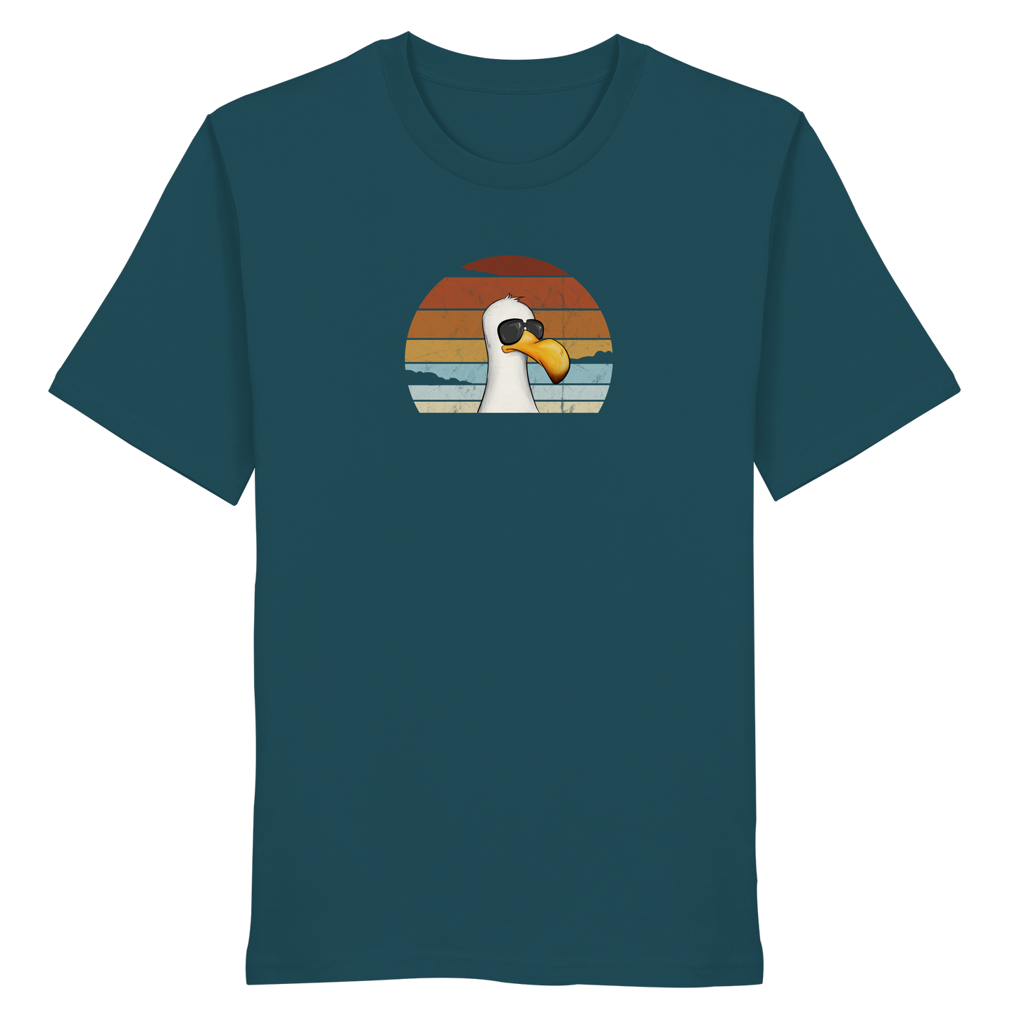 Cool lässige Retro Möwe - Organic Shirt