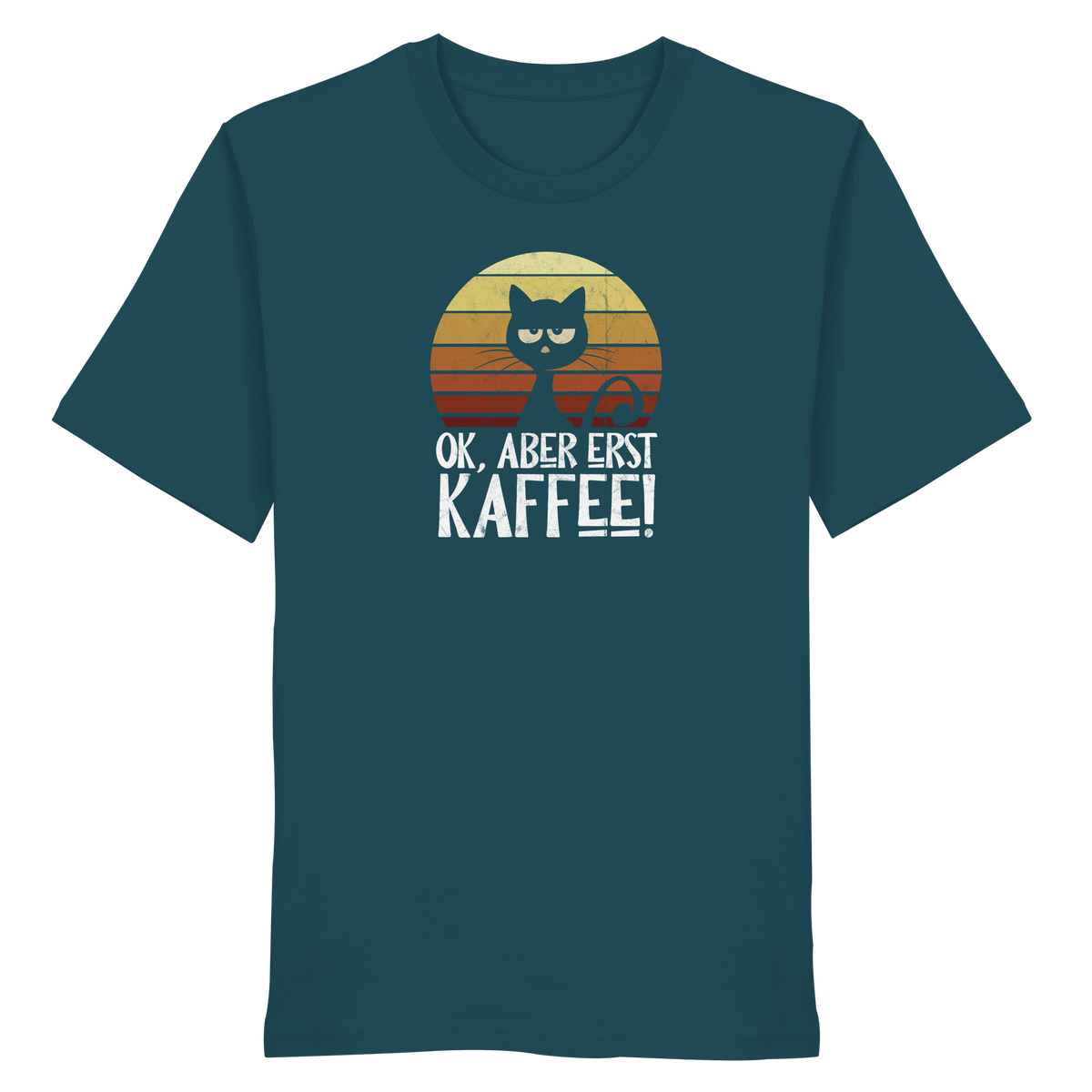 Ok, aber erst Kaffee | launische Katze - Organic Shirt