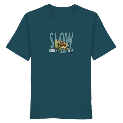Slow Down Your Life Schildkröte - Organic Shirt