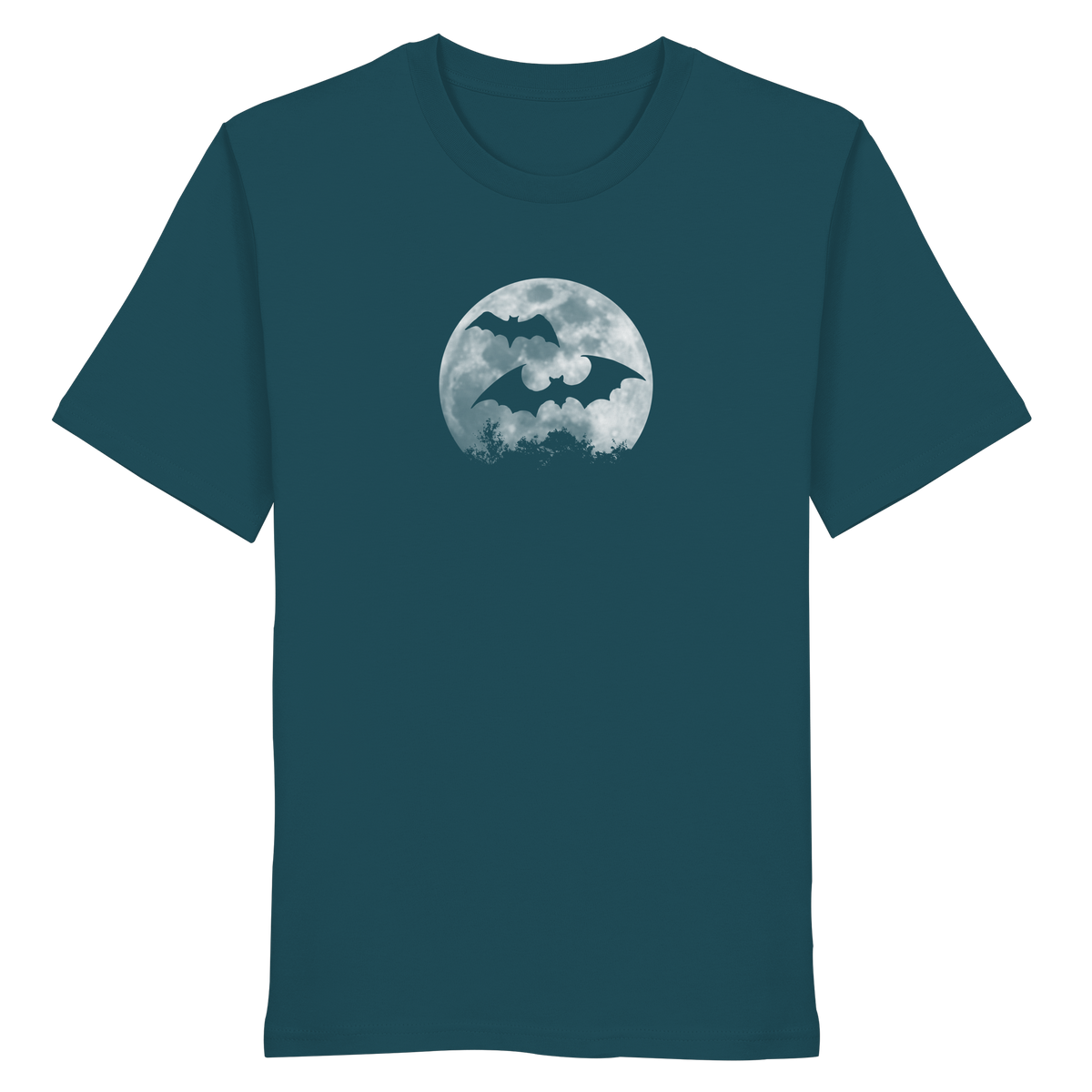 Fledermaus Silhouetten bei Vollmond - Organic Shirt