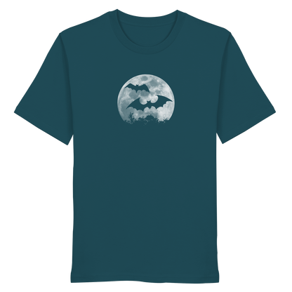 Fledermaus Silhouetten bei Vollmond - Organic Shirt