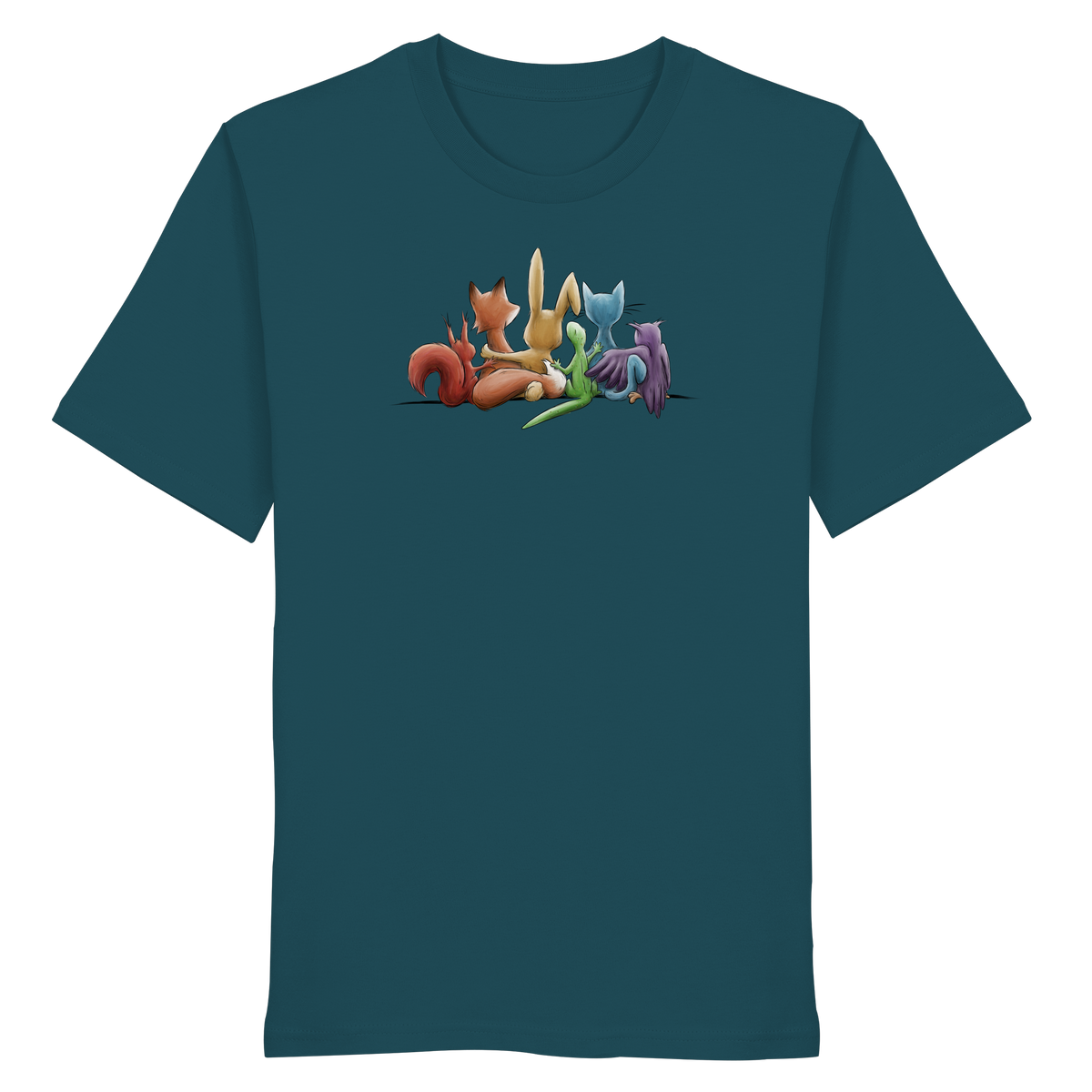 Regenbogen Tiere für Freundschaft, Toleranz und Vielfalt - Organic Shirt