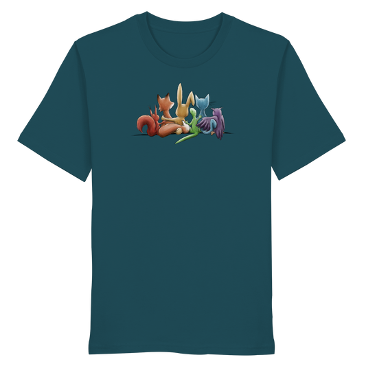 Regenbogen Tiere für Freundschaft, Toleranz und Vielfalt - Organic Shirt