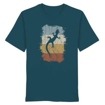 Retro Gecko Salamander Silhouette - Organic Shirt