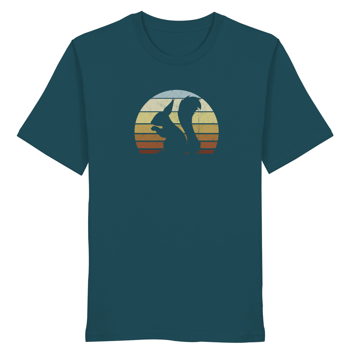 Retro Eichhörnchen Silhouette - Organic Shirt