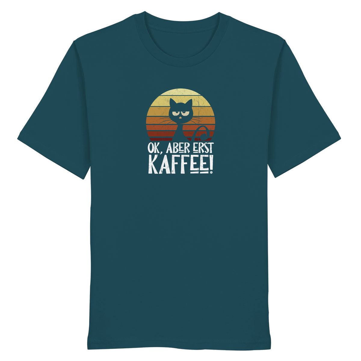 Ok, aber erst Kaffee | launische Katze - Organic Shirt