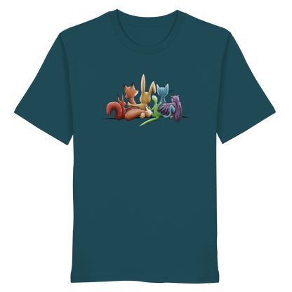 Regenbogen Tiere für Freundschaft, Toleranz und Vielfalt - Organic Shirt