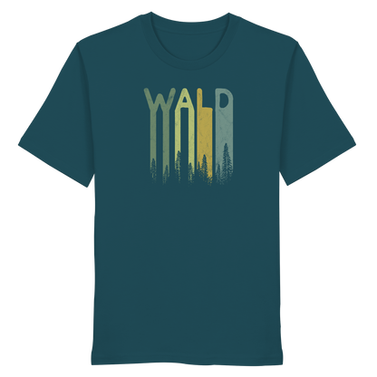 Wald Retro Forst Schriftzug - Organic Shirt