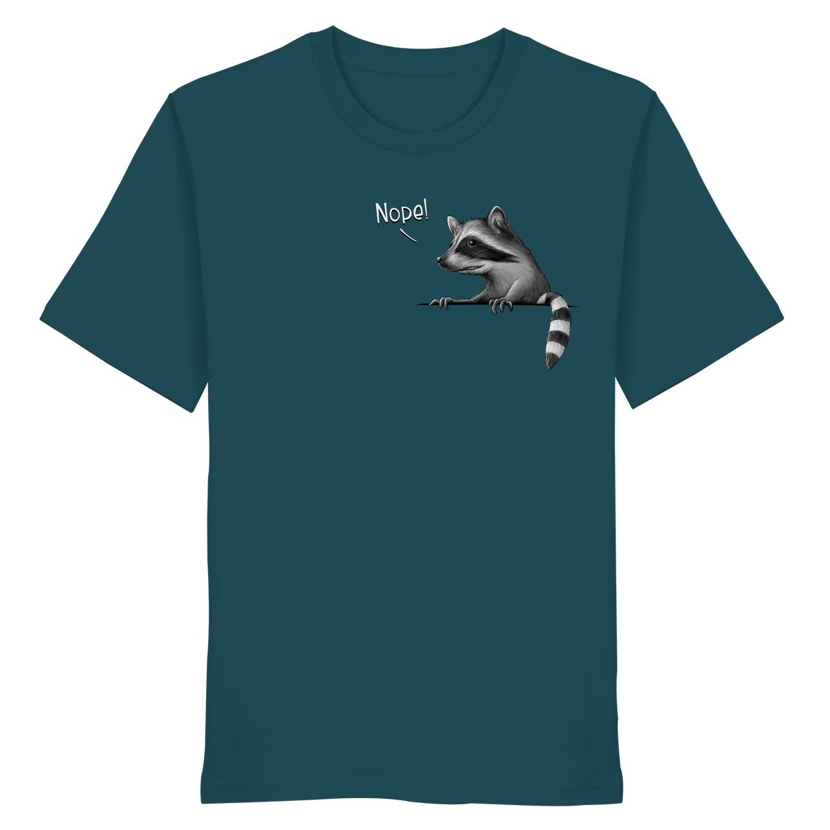 Nope! Frecher verwegener Waschbär - Organic Shirt