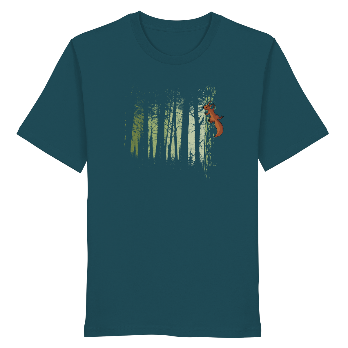 Eichhörnchen im Zwielicht-Wald - Organic Shirt