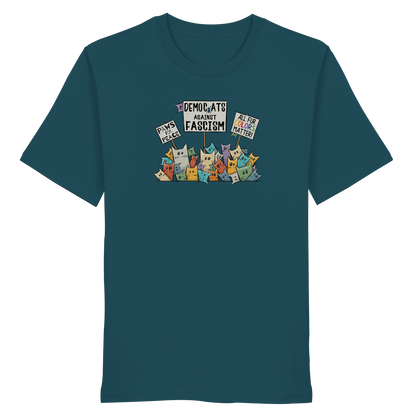 Demo-Katzen gegen Faschismus und für Vielfalt - Organic Shirt