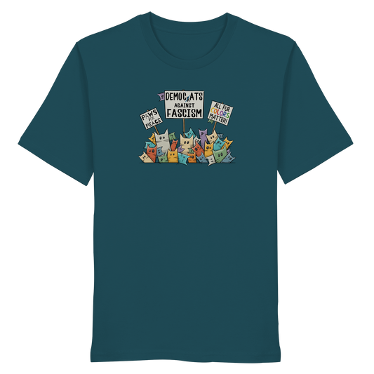 Demo-Katzen gegen Faschismus und für Vielfalt - Organic Shirt