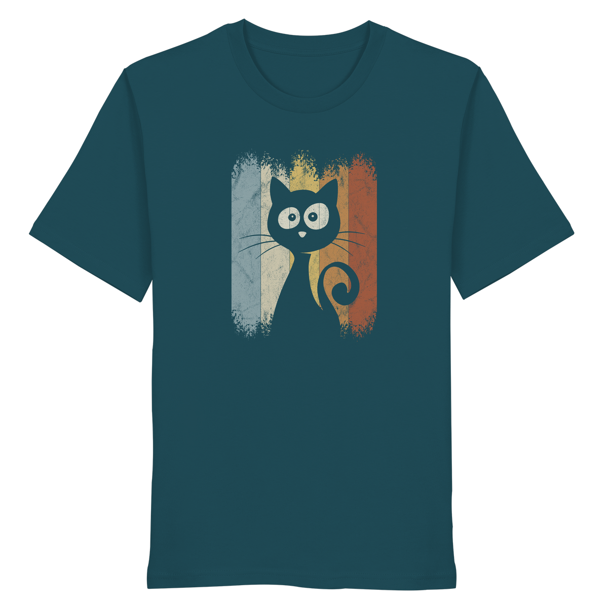 Retro Katze Silhouette - Organic Shirt