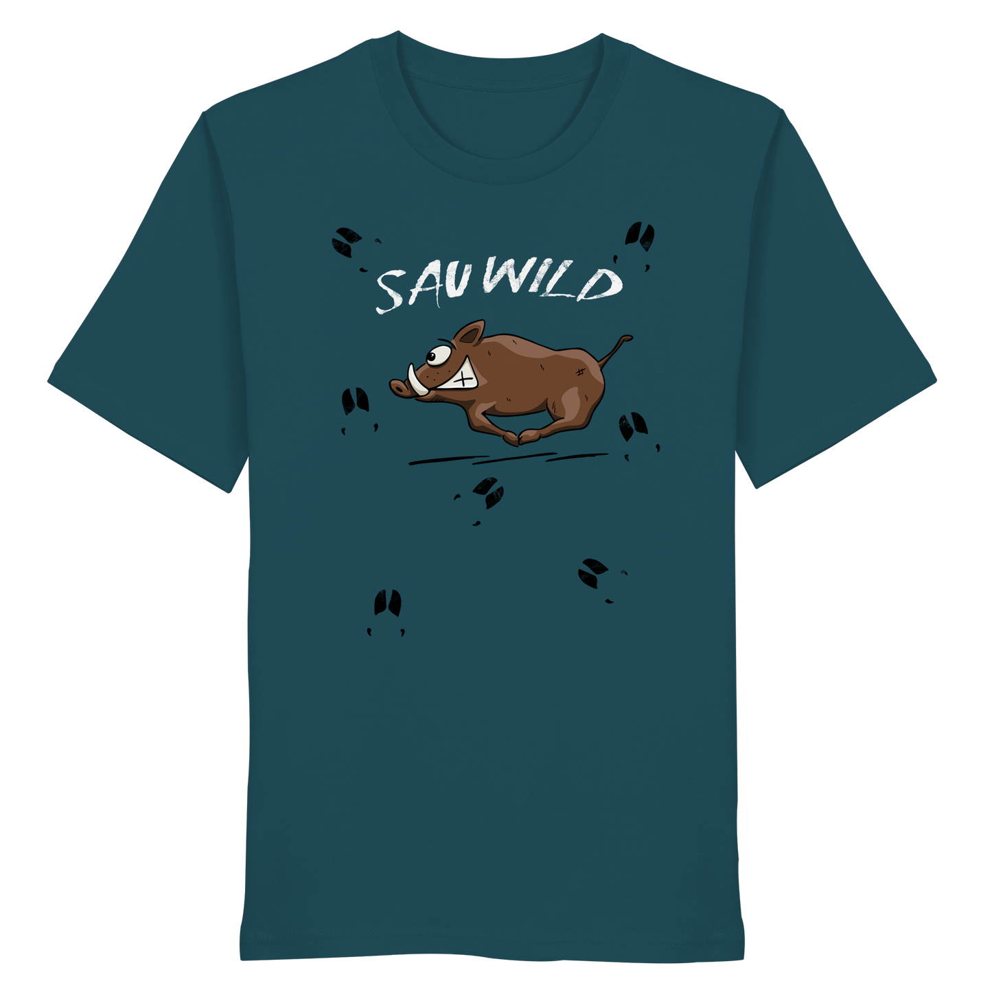 Sauwild wilde Sau | Wildschwein Keiler - Organic Shirt
