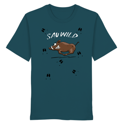 Sauwild wilde Sau | Wildschwein Keiler - Organic Shirt