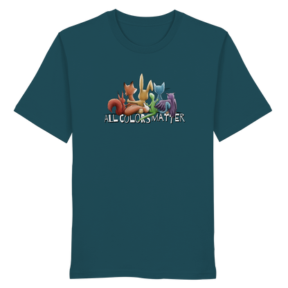 All Colors Matter! Regenbogen Tiere für Vielfalt - Organic Shirt