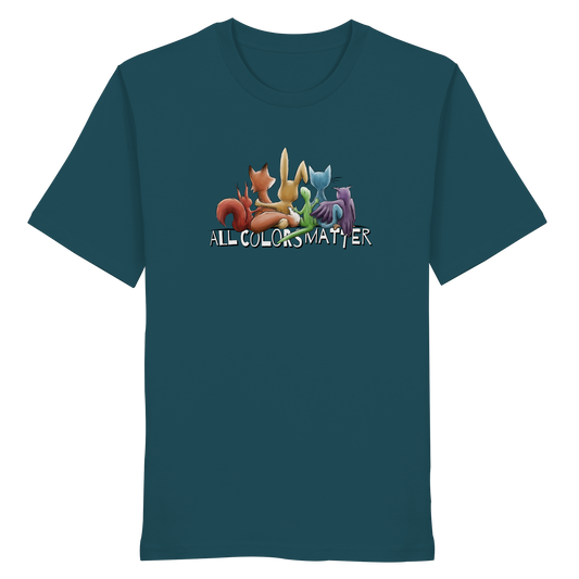 All Colors Matter! Regenbogen Tiere für Vielfalt - Organic Shirt