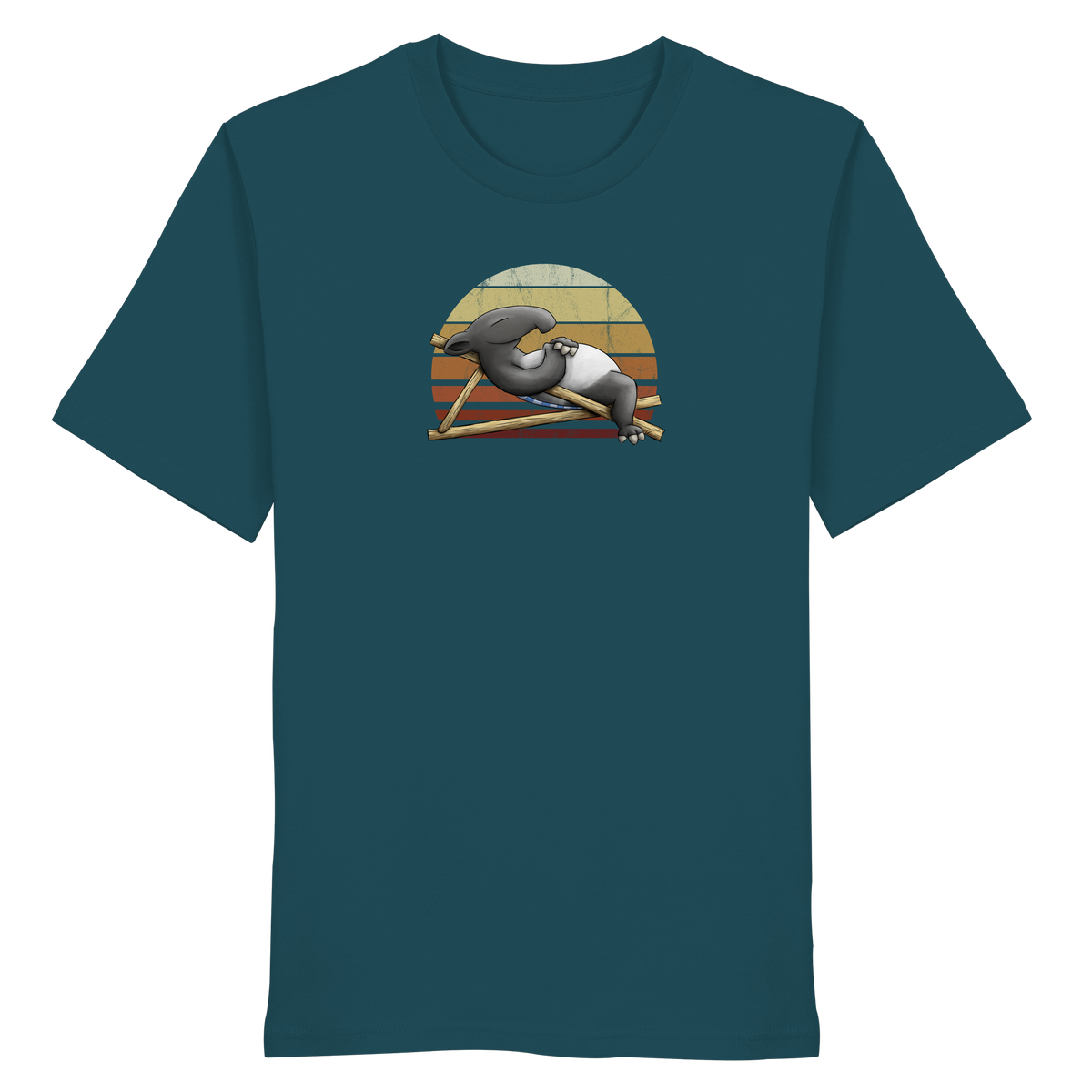 Lässiger Retro Sundown Tapir - Organic Shirt