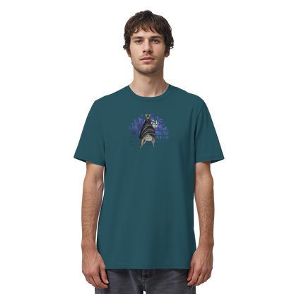 Fledermaus in blauer Nacht - Organic Shirt