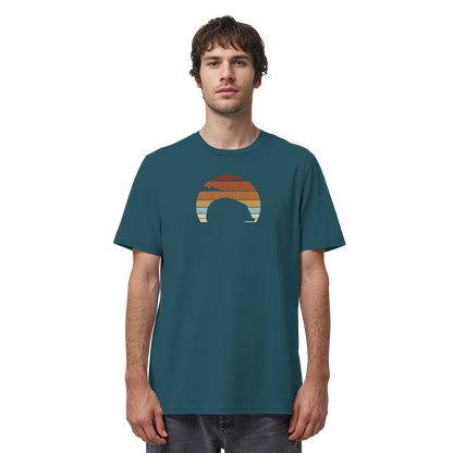 Retro Igel Silhouette im Sonnenuntergang - Organic Shirt