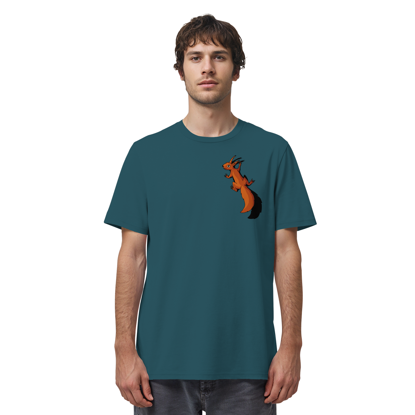 Süßes Eichhörnchen klettert - Organic Shirt