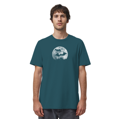 Fledermaus Silhouetten bei Vollmond - Organic Shirt