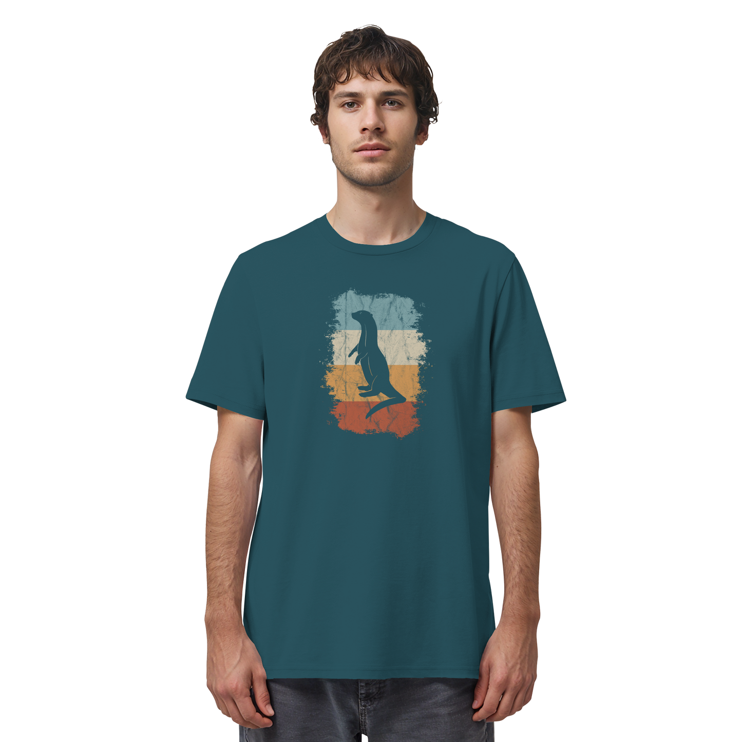 Retro Otter Fischotter Silhouette - Organic Shirt