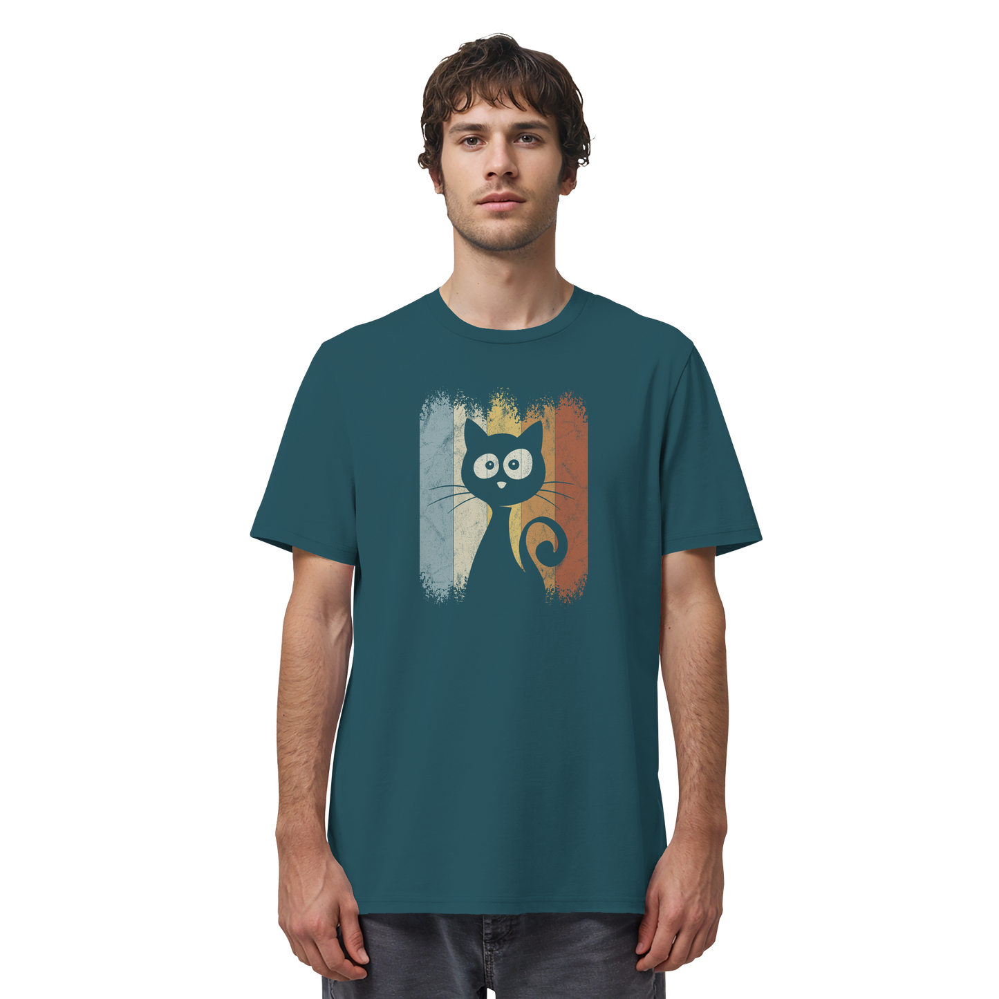 Retro Katze Silhouette - Organic Shirt