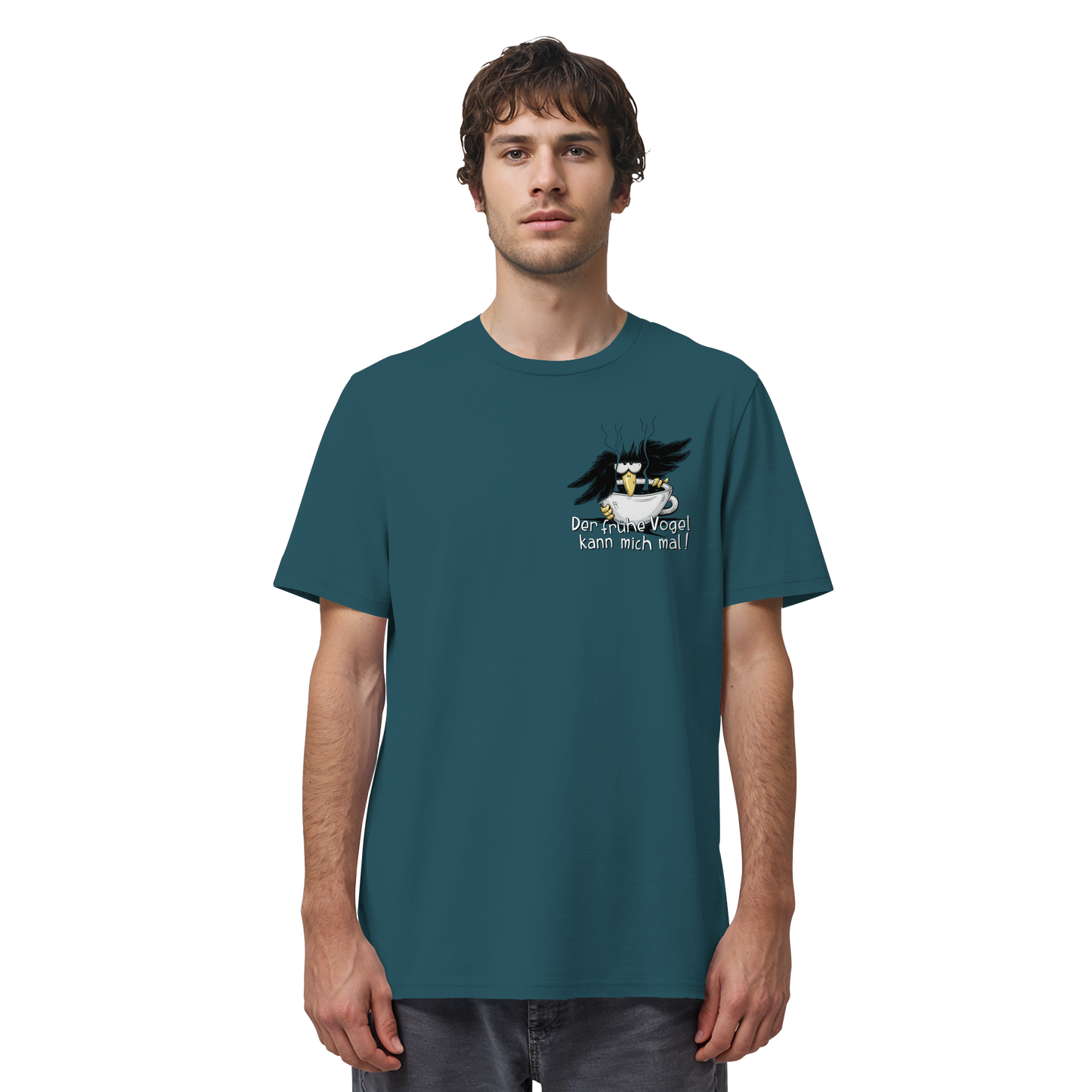 Der frühe Vogel kann mich mal | Kaffee Rabe - Organic Shirt