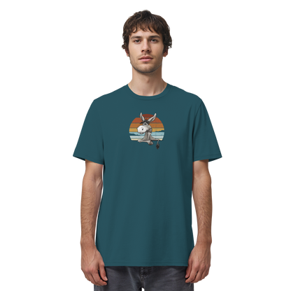 Lässiges Maultier Retro Esel - Organic Shirt